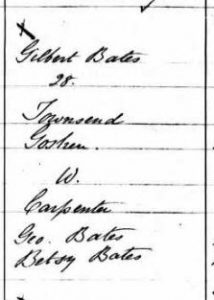 A Gilbert Bates 1871 marriage
