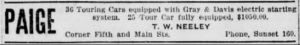 Paige Dealer Advertisement