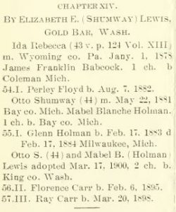 Otto Lewis - Mabel Holman Family